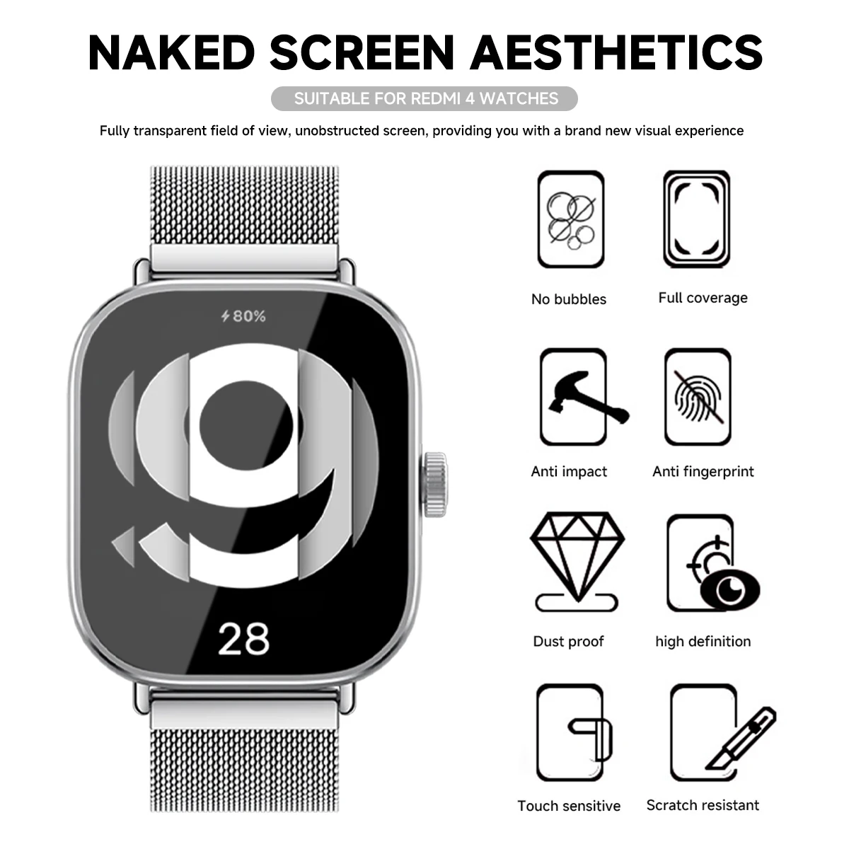 Temperli Cam Xiaomi Redmi için - Smartwatch Screen Film incelemesi ve fiyatı